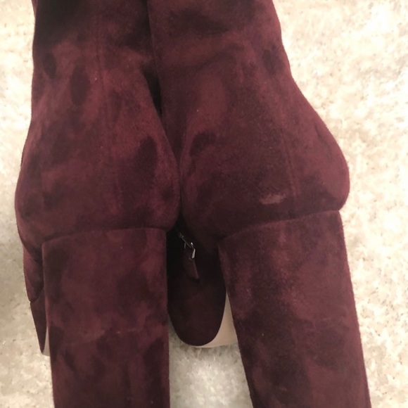 Miu Miu Suede Boots - Sz 8 Merlot / Burgundy - Picture 4 of 5